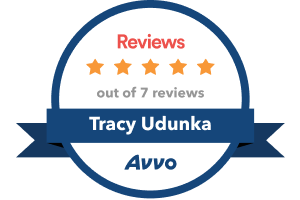 Avvo 5 stars out of 7 reviews - Badge